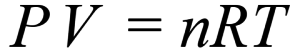 Ideal gas law